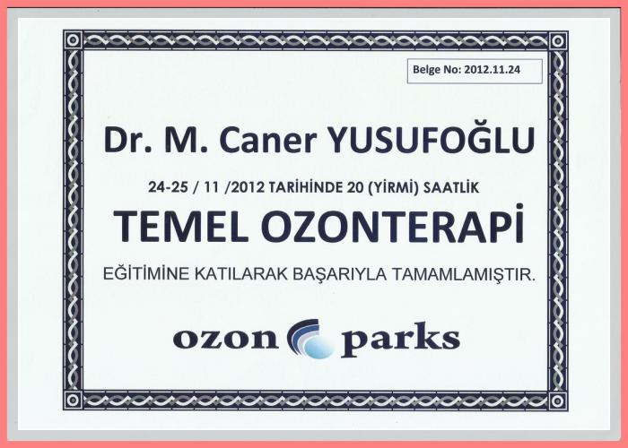 Ozon Parks Temel Ozonterapi Kat�l�mBelgesi    