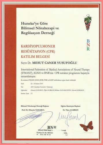Kardiyopulmoner Res�sitasyon (CPR) Kat�l�m Belgesi    